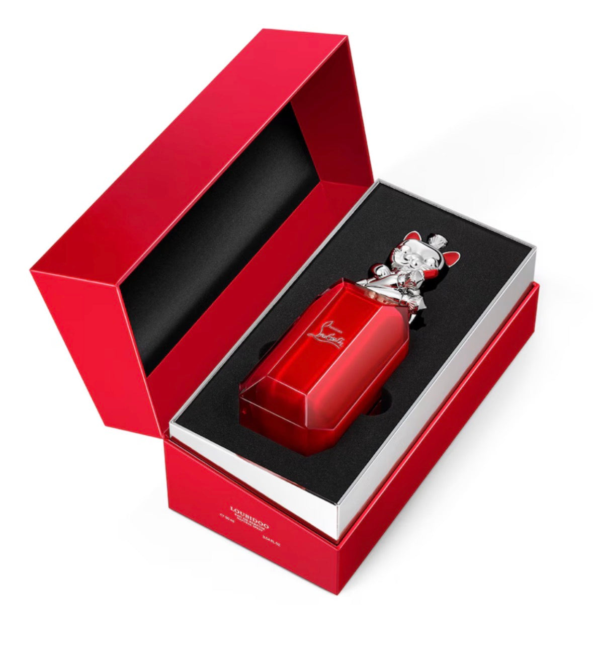 Christian Louboutin Loubidoo Eau de Parfum 90ml – Luxury Red Bottle w/ Cat Crown Cap
