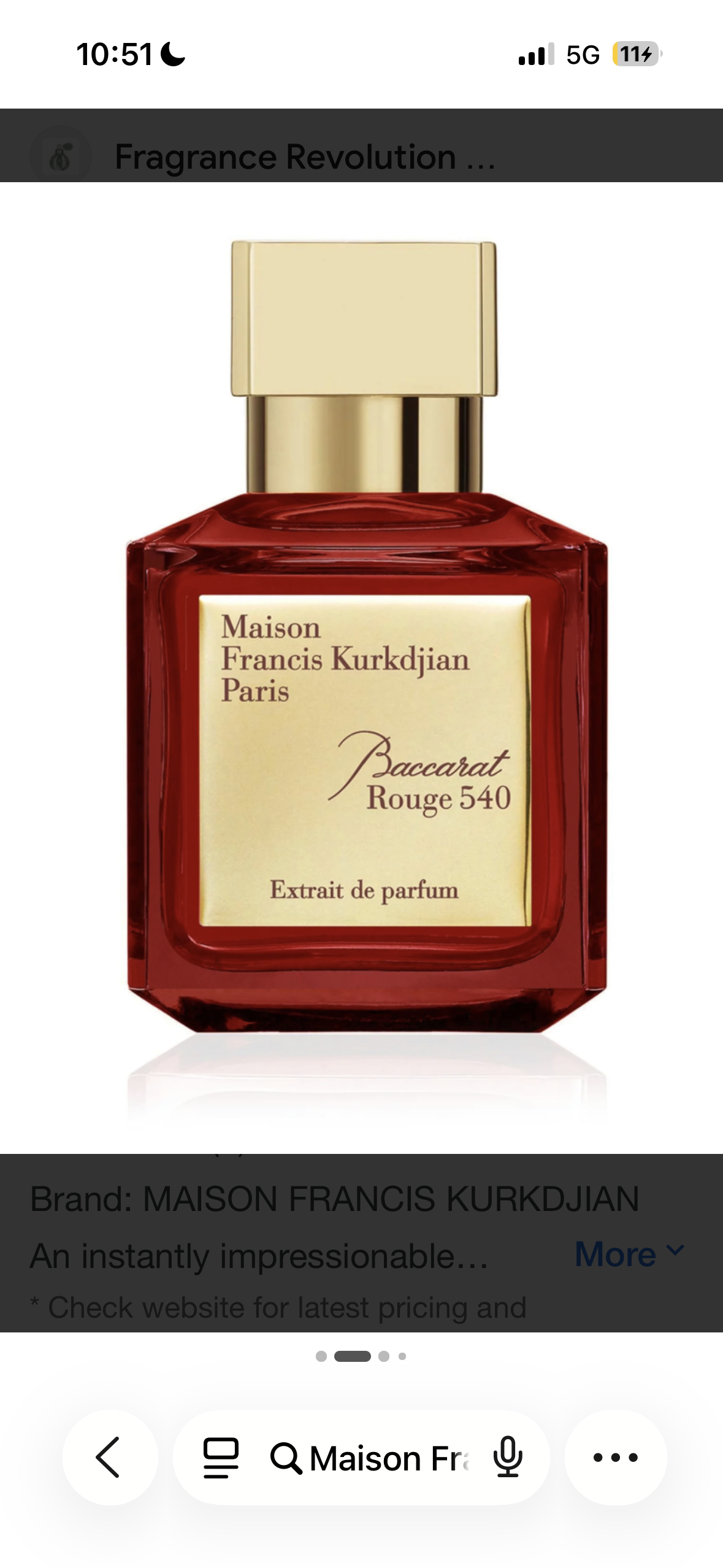 Marlon leaked    Maison Francis Kurkdjian Baccarat Rouge 540