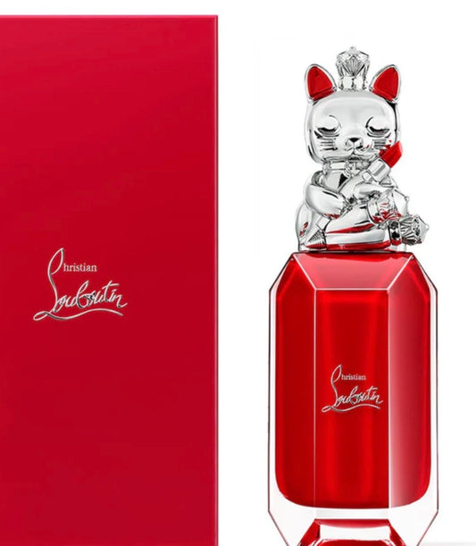 Christian Louboutin Loubidoo Eau de Parfum 90ml – Luxury Red Bottle w/ Cat Crown Cap