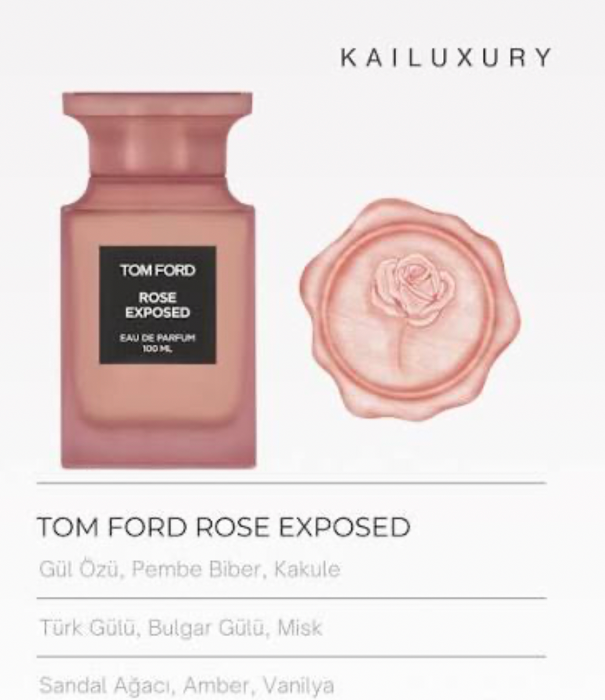 A sculpted statement in blush tones, this Tom Ford Rose Exposed Eau de Parfum (100 ml) pairs bold design with a sensual, modern rose profile.
